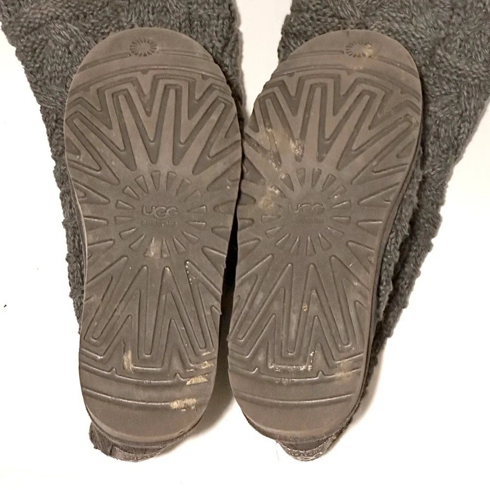 Rare UGG Over The Knee Twisted Knit Boots